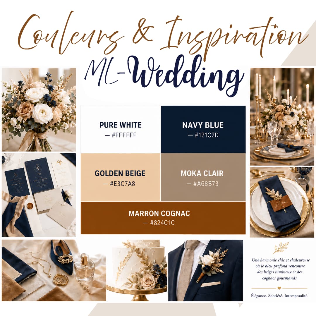 Couleurs du mariage de Laetitia & Jo&euml;l